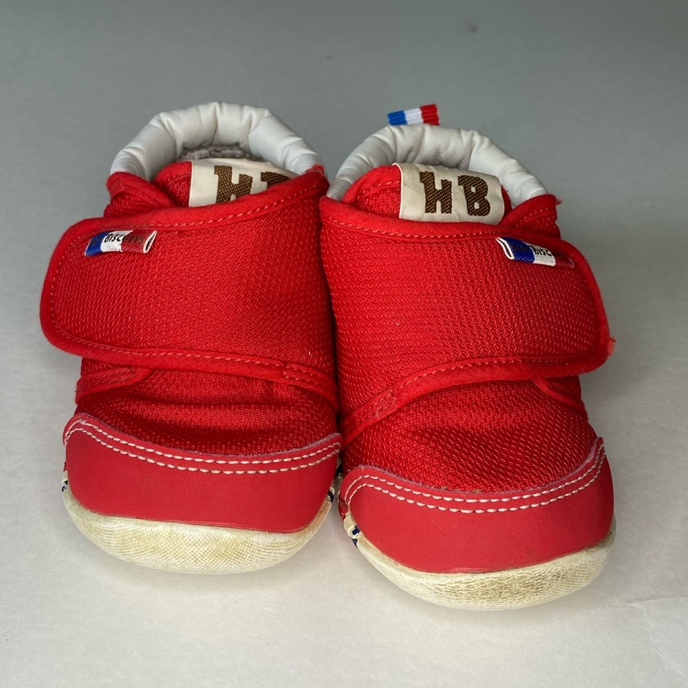 Miki House Hot Biscuits, Second Baby Shoes, Red Walking Sneakers